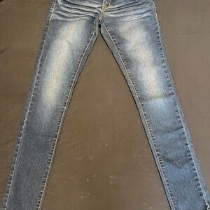 Bongo 90s Y2K Distressed Low Rise Faded Skinny Jeans Sz 1 Gently‎ Used